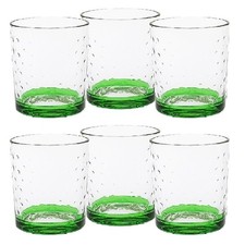 Bicchieri Eleganti per Stile Raffinatezza in Vetro 26 cl Set di 6  fondo verde