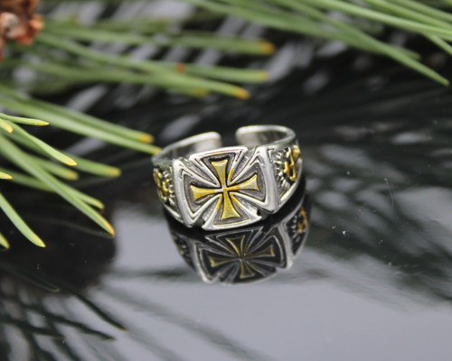 Anello uomo croce cavaliere - uomo,