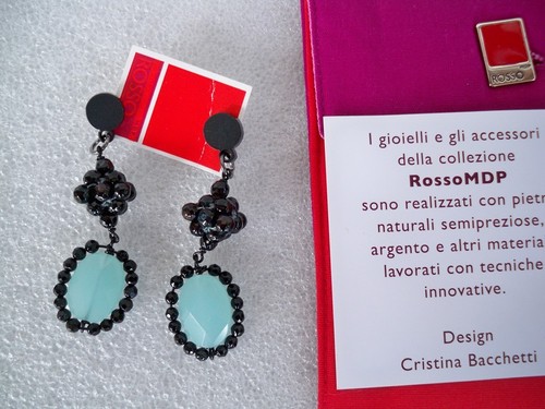 Orecchini fashion rosso mdp - orecchini,
