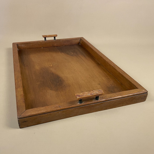 Antique wooden tray wood - tray,