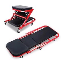 Carrello Sotto Auto 2 in 1 Sgabello da Officina Lettino Riparazioni max 150 kg