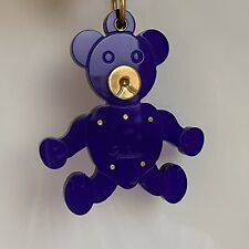 Pomellato Orso Teddy Orsetto Portachiavi Plexiglass Blu Viola Nuovo Limited Edit
