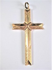 Antico Pendente Croce Oro 585