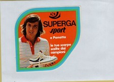 adesivo vintage STICKER kleber  SUPERGA SPORT E ADRIANO PANATTA LE TUE SCARPE