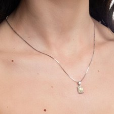 COLLANA SCUDO DI ZIRCONI