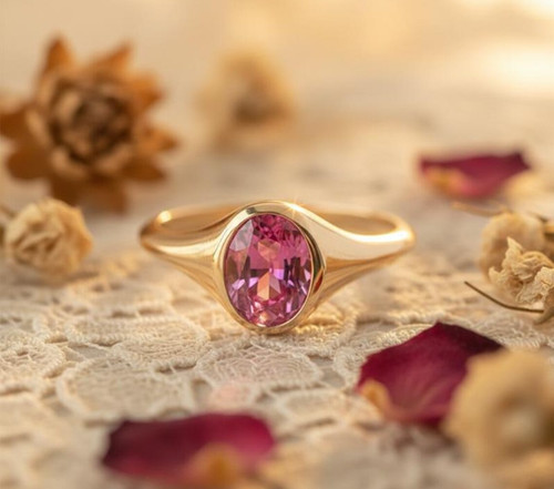 Anello tormalina rosa - anello,