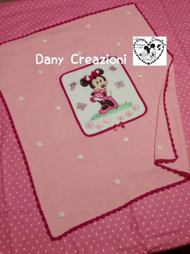 Copertina lana minnie rosa - lana,
