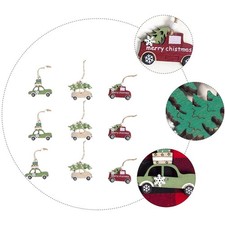  9 in Addobbi Albero Decorazione Auto Ornamenti Artigianali Legno Ciondolo