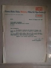 AUTOGRAFO ARTURO TOFANELLI DIREZIONE RIVISTA TEMPO 1943