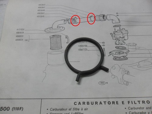 Fascetta per tubo filtro aria - fascetta,