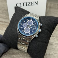 NUOVO✅ Orologio Uomo Citizen Sport Cronografo Quadrante Blu Acciaio Inox CA0430-54M