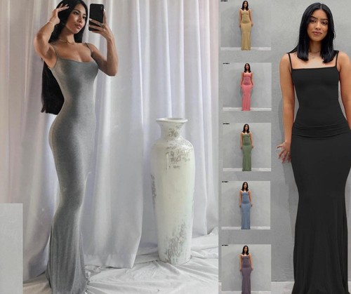 Maxi abito satin donna - maxi,