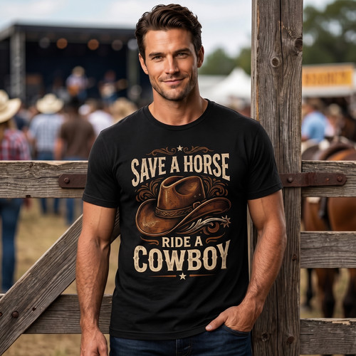 Shirt uomo western cowboy - t-shirt,