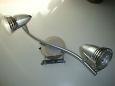 Lampada Applique Soffitto a 2 Faretti Led orientabili colore Nichel 2 x Max 50W