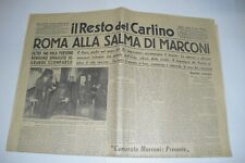 IL RESTO DEL CARLINO 22 luglio 1937 ROMA GUGLIELMO MARCONI FUNERALE