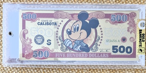 Disney gold banknote - gold, 500