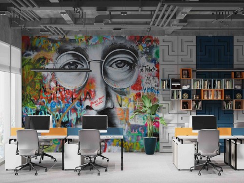 Graffiti viso amore - 3d,