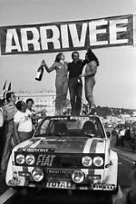 Drivers Michele Mouton and Francoise Conconi celebrate their arriv- 4x6 Photo