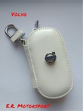 Portachiavi in ecopelle BIANCO contenitivo VOLVO