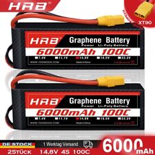 2 pezzi 4s 14,8V HRB 6000mAh batteria lipo XT90 per elicottero RC auto camion aereo