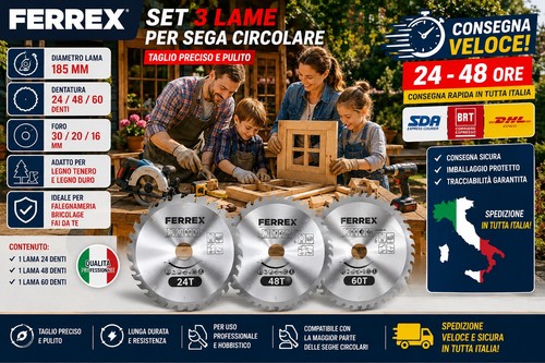 Set lame sega - circolare, 185