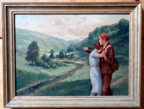 Spilla alois dipinto olio - alois,