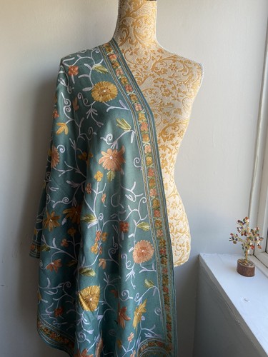 Scialle verde salvia - , pashmina