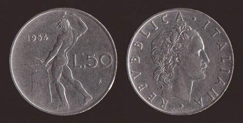 Lire 1954 vulcano italia - 50,