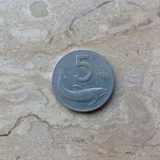 5 Lire 1953 Italia Delfino e