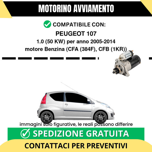 Motorino avviamento peugeot - avviamento,