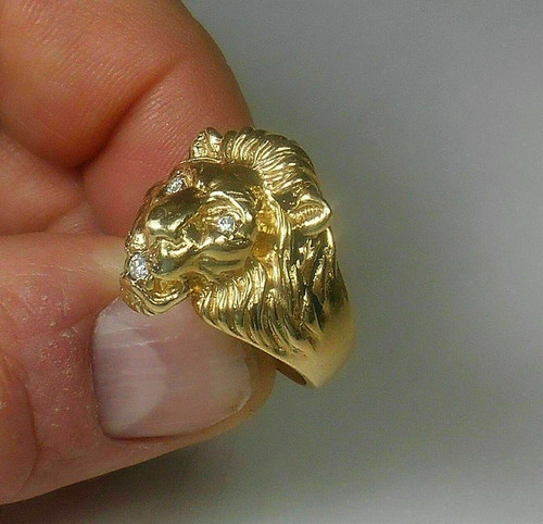 Anello uomo testa leone - uomo,