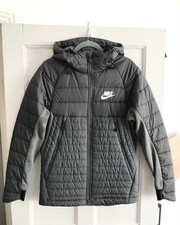 nike giacca termica ibrida con cappuccio grigio scuro uomo small
