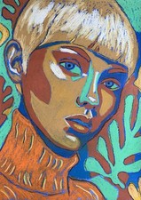 Original Oil Pastel Portrait