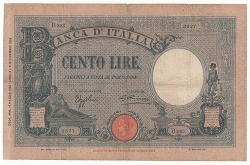 100 lire azzurrino - 100,