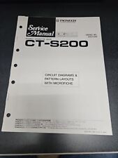 Pioneer CT-S200 Cassette Deck Circuit Diagram Manuale di servizio con microschede