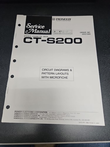 Pioneer s200 cassette - pioneer, ct-s200