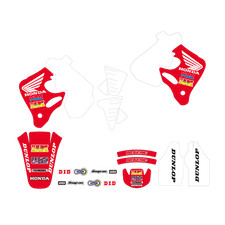 kit adesivi completi grafiche moto cross Team Honda Cr 125 250 1992 1993 1994