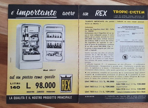 Frigorifero modernariato rex - modernariato,