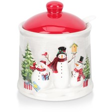 DOITOOL Vaso di ceramica di Natale Vaso di Condimento di Natale Contenitore di
