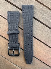 Cinturino orologio IWC nuovo originale 22mm nylon nero con fibbia