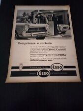 1959 ESSO DISTRIBUTORE BENZINA POMPA SERVIZIO 1950's  PUB EPOCA VINTAGE AD