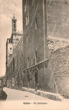 ba778 cartolina gubbio via baldassini provincia di perugia