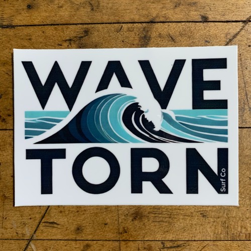 Wave torn surf adesivo - wave,