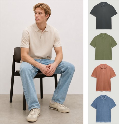 Polo uomo puro cotone - puro,