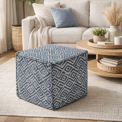 Hampton square pouf ottoman - square,