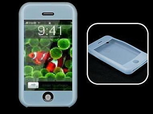 Custodia silicone gel - in, blu