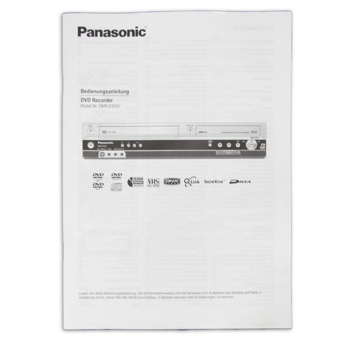 Panasonic dmr es35v manuale - panasonic, di