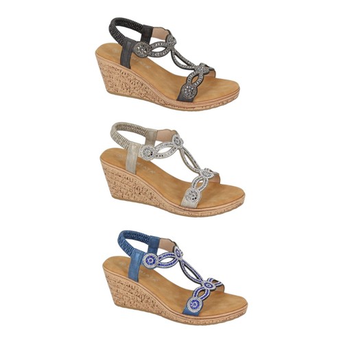 Sandali donna cipriata zeppa - donna,