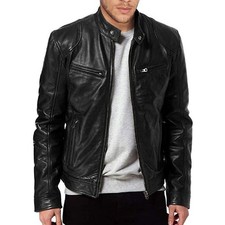 Giacca pelle moto da - in,