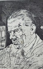 Aligi Sassu-acquaforte e acquatinta-ritratto di Sironi